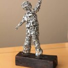 MID CENTURY MODERN BRUTALIST MOLTEN METAL SCULPTURE! ABSTRACT VTG RETRO 50'S ART