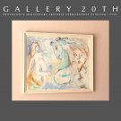WOW! ORIGINAL MID CENTURY MODERN ABSTRACT PAINTING! ART VTG BECKMANN HORSE NUDE