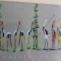 RARE! MID CENTURY MODERN CONGO WARRIORS PAINTING! VTG ART HAGENAUER ORIG BARSONY
