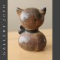 CHARM! MID CENTURY MODERN POTTERY CAT! JAPAN MADE KITTY SALTSHAKER INTERIOR 50'S