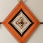 MID CENTURY MARVELOUS! ABSTRACT GEOMETRIC MODERN ART! DREAM CATCHER! ORANGE WALL