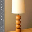 WOW! METROWARE WOOD SPHERE TABLE LAMP! SULPTURE ART VTG MID CENTURY MODERN 60s
