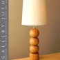 WOW! METROWARE WOOD SPHERE TABLE LAMP! SULPTURE ART VTG MID CENTURY MODERN 60s