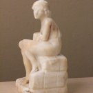 WOW! ART DECO ITALY ONYX SCULPTURE YOUNG WOMAN BAUHAUS ART NOUVEAU ERA GIRL 1930