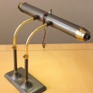 RARE! MID CENTURY FLUORESCENT PIANO DESK LAMP! BRASS 1930'S MUSIC LIBRARY LIGHT