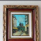 SUPERB! MID CENTURY MODERN DANISH ORIG. CITYSCAPE OIL PAINTING! ART VTG WINDMILL