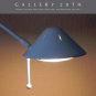 RARE & SLEEK! MODERNIST HALOGEN SWING ARM FLOOR LAMP! VTG ARTICULATING WHITE