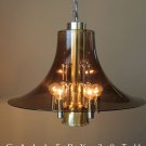 MID CENTURY MODERN ATOMIC CHANDELIER! LAMP BRASS CHROME PANTON SPACE AGE 60S VTG