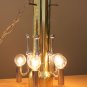 MID CENTURY MODERN ATOMIC CHANDELIER! LAMP BRASS CHROME PANTON SPACE AGE 60S VTG