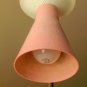 FAB! MID CENTURY MODERN PINK ATOMIC GOOGIE MOSAIC LAMP! 1950S FIBERGLASS SHADE