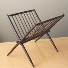 WOW! ICONIC MID CENTURY DANISH MODERN MAGAZINE RACK! VTG ATOMIC RANCH DECOR!