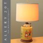 MID CENTURY DANISH JUG TABLE LAMP! VTG 50'S MODERN HANDPAINTED DENMARK JUG RETRO