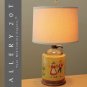 MID CENTURY DANISH JUG TABLE LAMP! VTG 50'S MODERN HANDPAINTED DENMARK JUG RETRO