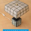 RARE! MID CENTURY MODERN ABSTRACT SQUARES CUBE LAMP! RAYMOR 1950'S VTG B&W RETRO