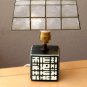 RARE! MID CENTURY MODERN ABSTRACT SQUARES CUBE LAMP! RAYMOR 1950'S VTG B&W RETRO