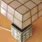 RARE! MID CENTURY MODERN ABSTRACT SQUARES CUBE LAMP! RAYMOR 1950'S VTG B&W RETRO