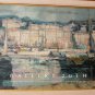 MID CENTURY MODERN DONOVAN MONACO OIL PAINTING! VTG 50 ART BOATS ATOMIC SEASCAPE
