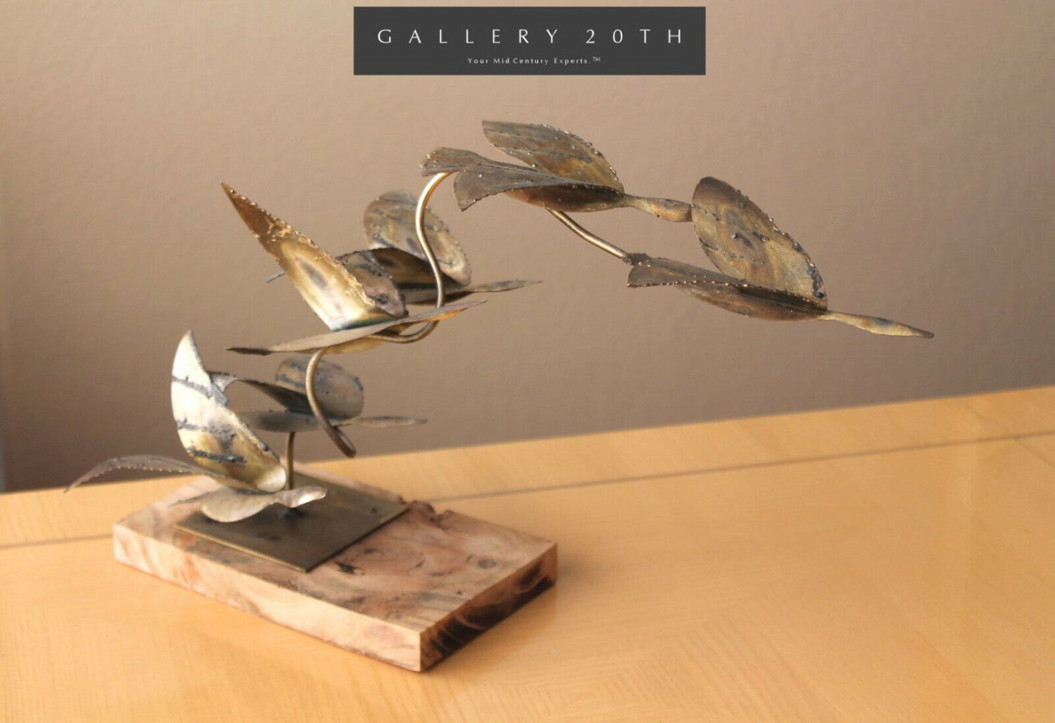MID CENTURY MODERN ABSTRACT BRUTALIST BIRDS SCULPTURE! VTG 50S 60S METAL ART