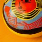 WOW! MID CENTURY MODERN POLYCHROMED PERUVIAN RATTLE! ART GOURD ABSTRACT 1950s
