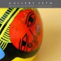 WOW! MID CENTURY MODERN POLYCHROMED PERUVIAN RATTLE! ART GOURD ABSTRACT 1950s