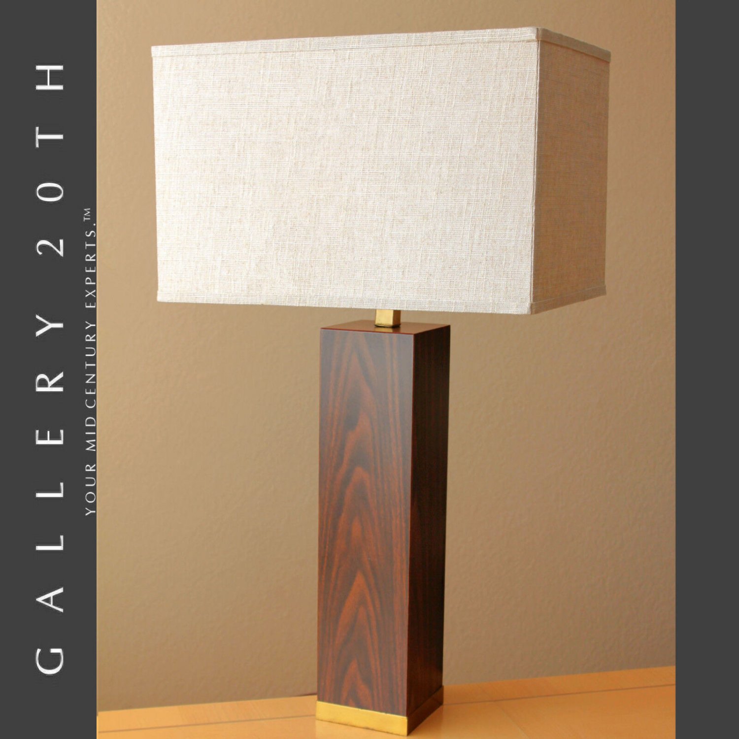 SUPERB! MID CENTURY MODERN PAUL EVANS LAUREL ROSEWOOD LAMP! BRASS VTG 60'S RETRO