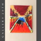 SHELTER! SURREALIST ABSTRACT OIL PAINTING! ART EDVARD MUNCH MAX BECKMANN VINTAGE