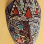 GORGEOUS! MID CENTURY POLYCHROME GODDESS MASK! JAVANESE FOLK ART! WALL SCULPTURE