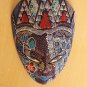 GORGEOUS! MID CENTURY POLYCHROME GODDESS MASK! JAVANESE FOLK ART! WALL SCULPTURE