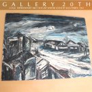 SWEET! 1960'S EXPRESSIONIST WINTER TOWN PAINTING! MID CENTURY  VTG OIL ORIG. ART