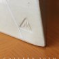 EYE-CATCHER! MID CENTURY MODERN PYRAMID TABLE LAMP! CUBIST WHITE VTG MOD 70S 80S