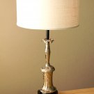 CUSTOM PIECE! LAUREL ENGRAVED FRENCH EMPIRE TABLE LAMP! 1959 MID CENTURY MCM