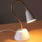 SUPERB! MID CENTURY MODERN ATOMIC TRANSFORMER LAMP! 50'S VTG WHITE GOOSENECK 60S