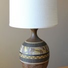 MID CENTURY MODERN EGYPTIAN HIEROGLYPH TABLE LAMP! VTG 1950'S KNOLL RAYMOR RETRO