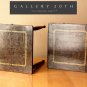 PAIR MID CENTURY MODERN STACKING CLUB TABLES! ATOMIC INLAYS WOOD 1950S VTG RETRO