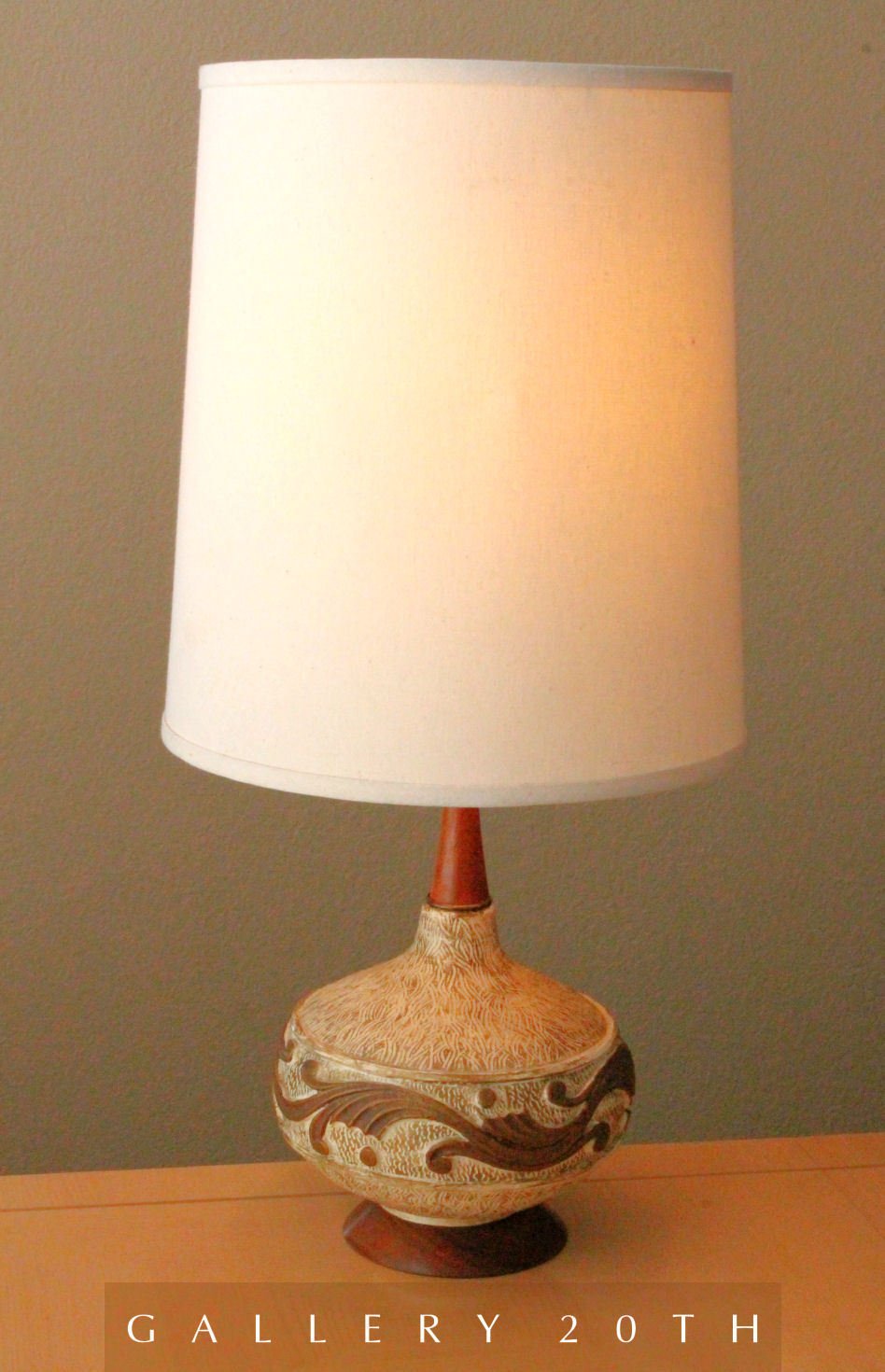 COOL! MID CENTURY DANISH MODERN TEAK TABLE LAMP! 50'S 60S VTG RAYMOR LIGHT RETRO