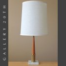 MID CENTURY DANISH MODERN MARBLE BRASS TABLE LAMP! ATOMIC MODERN VTG 50'S RETRO