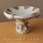 CHARMING! ROCOCO CHERUB PLASTER PEDESTAL DISH! 1961 TRAY MID CENTURY DECORATOR