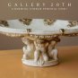 CHARMING! ROCOCO CHERUB PLASTER PEDESTAL DISH! 1961 TRAY MID CENTURY DECORATOR