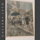 WOW! CARLOS ALONSO PEREZ HAND COLORED SIGNED PRINT! ART VTG PAINTING MASTERS