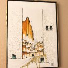 WOW! MID CENTURY ABANADES ABSTRACT PAINTING! TORREMOLINOS! VTG ORIG. ART ATOMIC