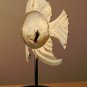 HUGE! MID CENTURY MODERN BRUTALIST "HAPPY" FISH SCULPTURE! VTG 50S 60s GOLD ART