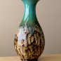 GORGEOUS DANISH STYLE! LARGE DRIP GLAZE MODERN VASE! PORCELAIN GREEN BLUE SMOOTH