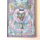 WOW! MID CENTURY GODDESS AMMAVARU WALL ART! PAINTING HINDU VTG MOSAIC MODERN 60S