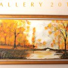 SPECTACULAR SILLINI! MID CENTURY MODERN ORIG OIL PAINTING! 50s ART VTG LANDSCAPE
