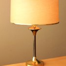 RARE! MID CENTURY MODERN BRASS TABLE LAMP! RETRO GOLD VTG 50'S 60'S ATOMIC LIGHT