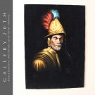VIVO! MID CENTURY MODERN BLACK VELVET SPANISH CONQUISTADOR PAINTING! ART VARGAS!