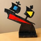 "THE FLYING DUTCHMAN"  MID CENTURY MODERN FINE ART SCULPTURE! 1955! POST-CUBIST