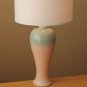 WOW! ART DECO STYLED AQUA PINK SOUTH BEACH TABLE LAMP! VTG MID CENTURY LIGHT 80s