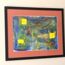 MID CENTURY MODERN ABSTRACT OIL PAINTING! ATOMIC RANCH ART 50'S 60'S MODERNIST