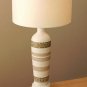 GOOD DESIGN! MINTY MID CENTURY MODERN ATOMIC TABLE LAMP! PLASTER VTG 1950s DECOR